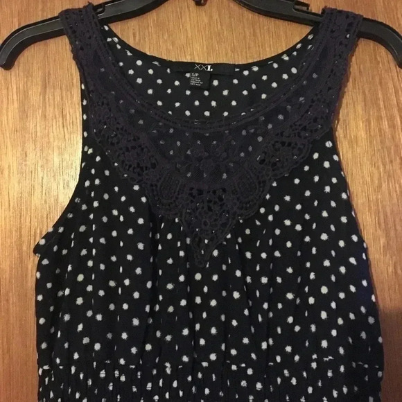 Poke A Dot Dress With Lace Bib Neck 🍉 - Picture 2 of 3